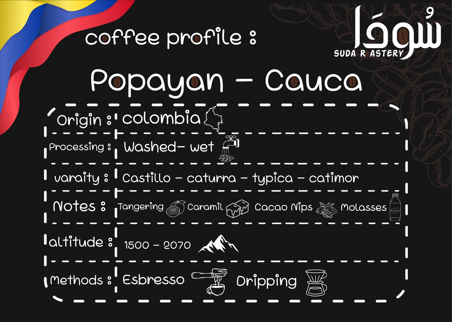 Colombian Specialty Coffee - قهوة مختصة - كولومبيا